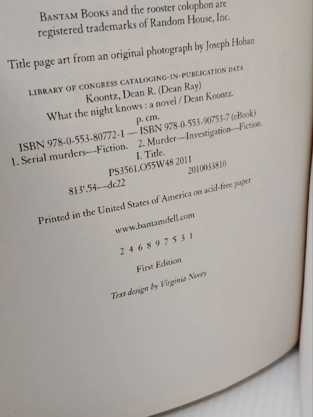 N/A hardcover edition